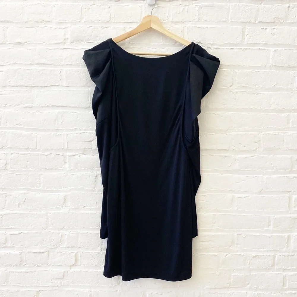 BCBGMaxAzria || Puff Sleeve Open Back Mini Dress Going Out‎ Party Black Small
